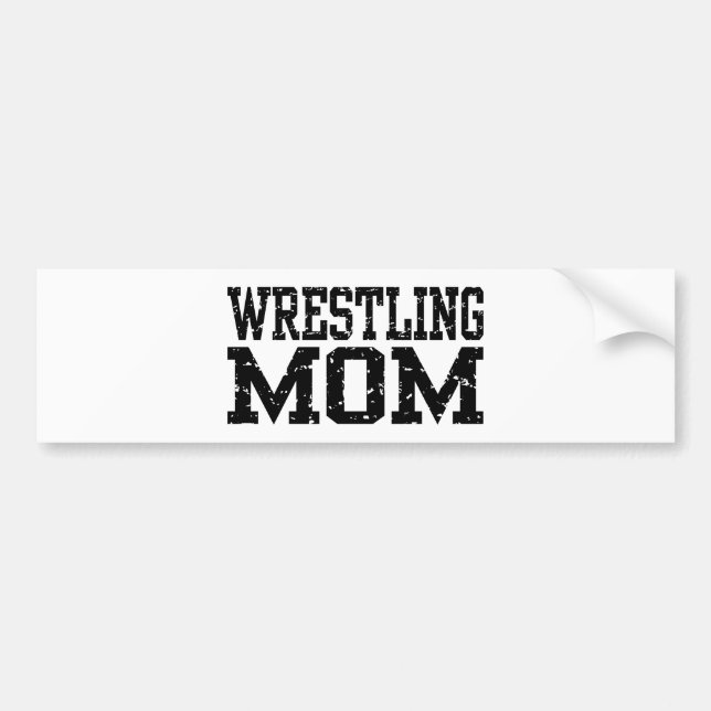 Wrestling Mom Bumper Sticker (Front)