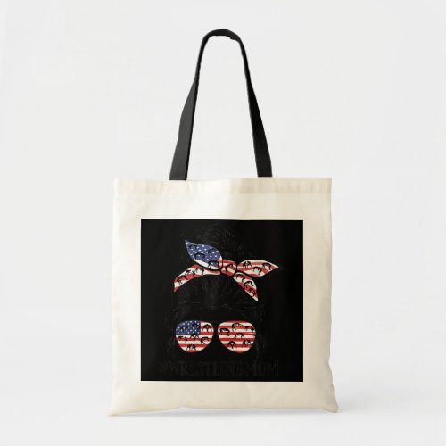 Wrestling Mom Messy Bun Bandana And Sunglasses Tote Bag