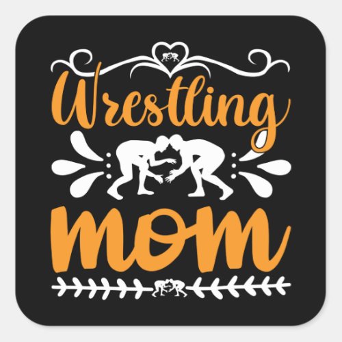 Wrestling Mom Square Sticker
