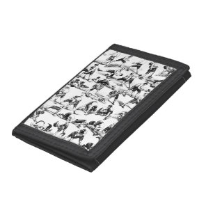 Wrestling Moves Positions Sports Art Trifold Wallet