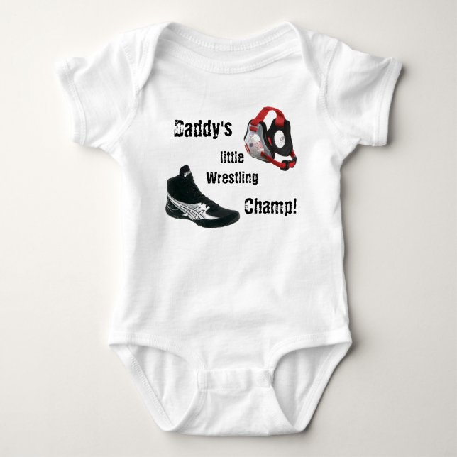 Wrestling Onesy Baby Bodysuit (Front)