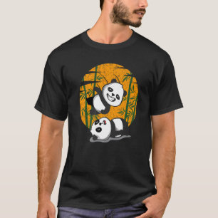 Wrestling Pandas Chinese Bamboo Eating Animals  Be T-Shirt
