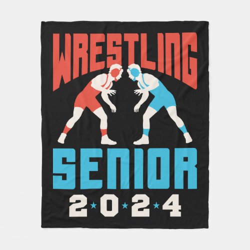 Wrestling Senior Class of 2024 Fleece Blanket