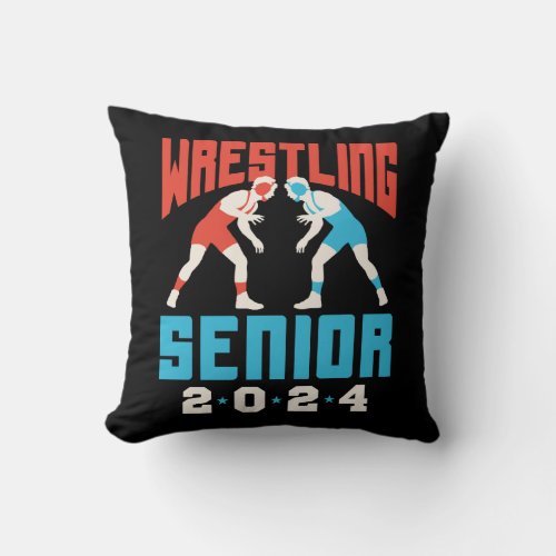 Wrestling Senior Class of 2024 Throw Pillow