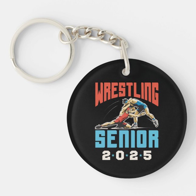 Wrestling Senior Class of 2025 Graduation Keychain (Front)