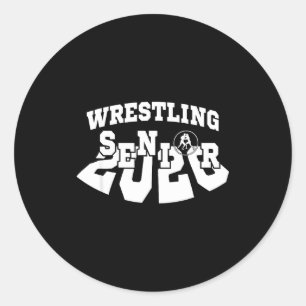 Wrestling senior night 2026 graduation classic round sticker