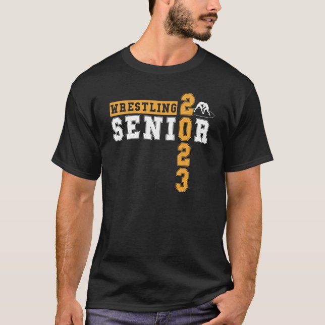 Wrestling Senior Night Senior 2023 Graduation Idea T-Shirt (Front)
