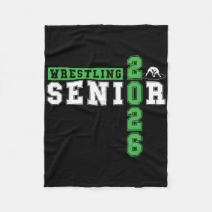 Wrestling Senior Night Wrestling Senior 2026 Gradu Fleece Blanket
