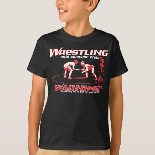 Wrestling Shirt with Blood Splatter for BoysGirls