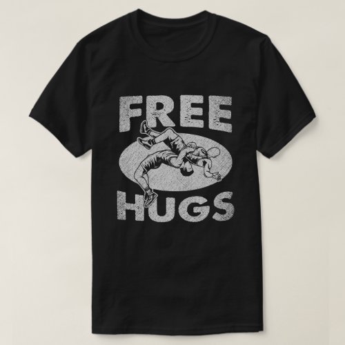 Wrestling Shirts  Funny Free Hugs Wrestling  Coach