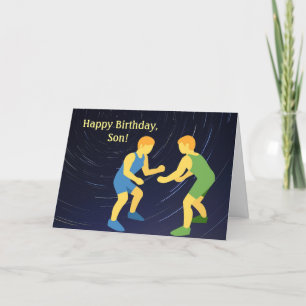WRESTLING SON BIRTHDAY CARD