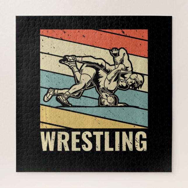 Wrestling Sport Wrestler Lover Funny Gift Jigsaw Puzzle (Vertical)