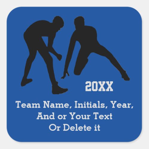 Wrestling Stickers with Your Text and Team Colors
