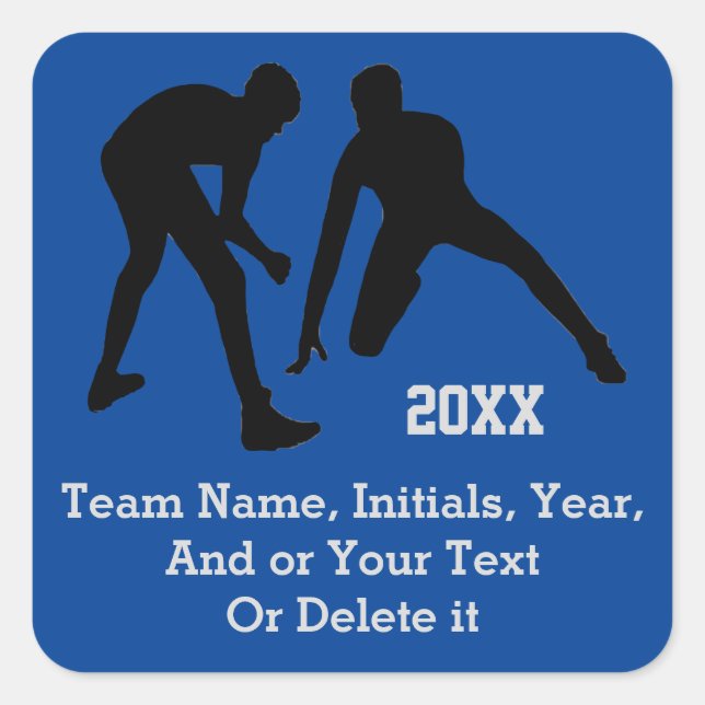 Wrestling Stickers with Your Text and Team Colors (Front)
