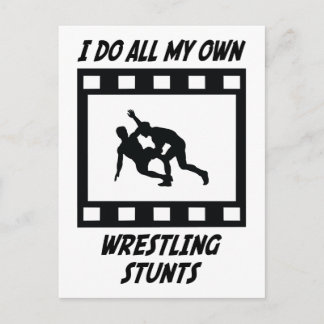 Wrestling Stunts Postcard