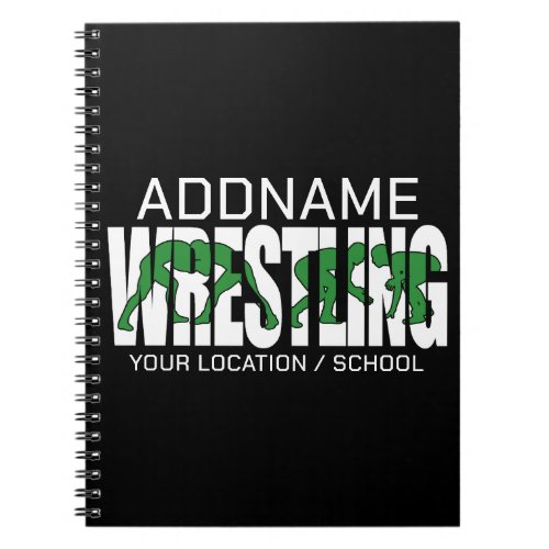 Wrestling Team ADD TEXT School Athlete Wrestler  Notebook