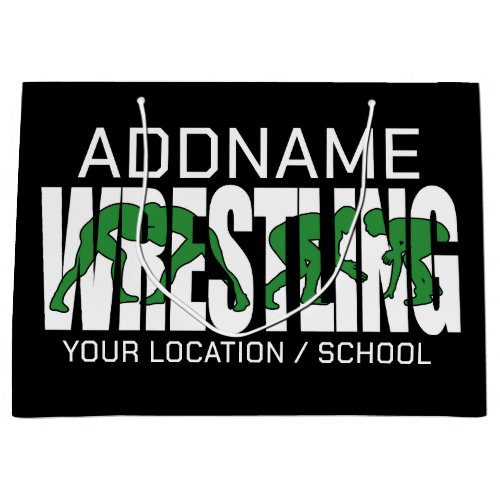 Wrestling Team ADD TEXT School Varsity Wrestler  Large Gift Bag