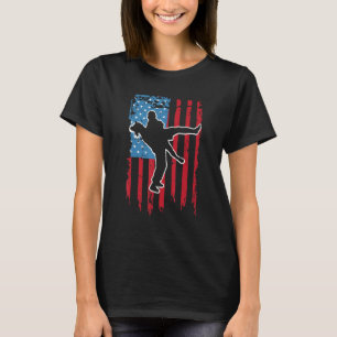wrestling tee US Vintage flag art for wrestler gra