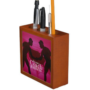 Wrestling Thanks Coach Silhouette Red Pencil Holder