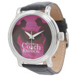 Wrestling Thanks Coach Silhouette Red Watch at Zazzle