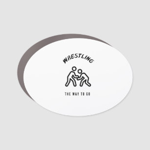 Wrestling the way to go car magnet