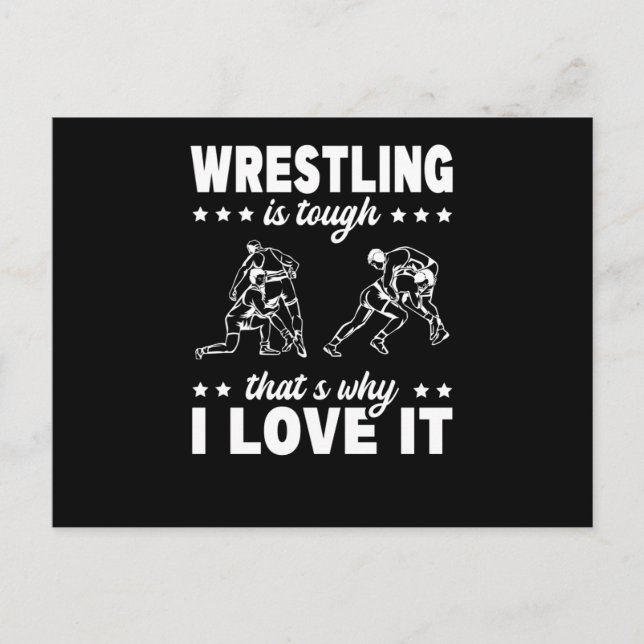 Wrestling Tough Why I Love It Martial Arts Fan Postcard (Front)