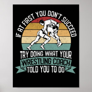 Wrestling Trainer Funny Sport Wrestle Trainer Poster