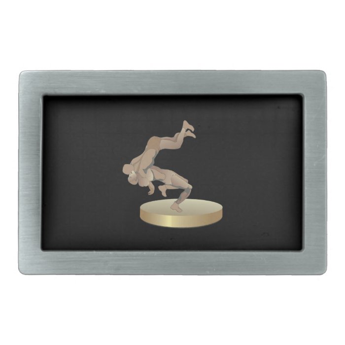 Wrestling Trophy Rectangular Belt Buckles