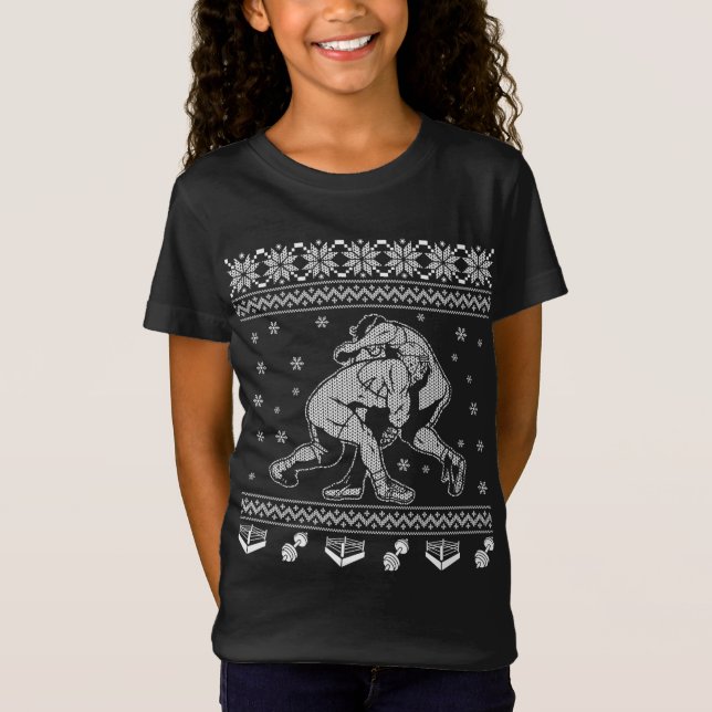 Wrestling Ugly Christmas Sweater Style Design (Front)