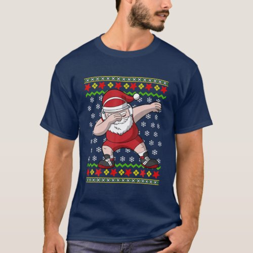 Wrestling Ugly Christmas Wrestler Santa Claus Gift T_Shirt