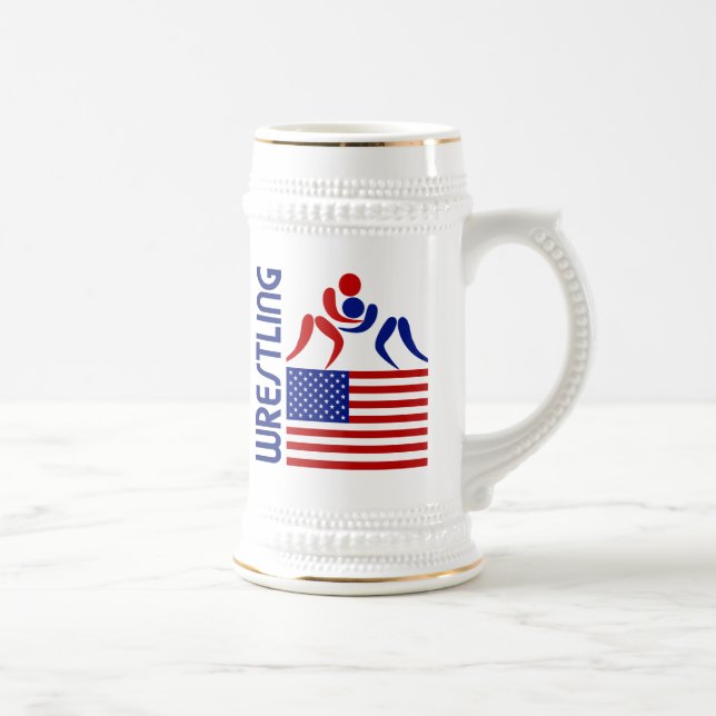 Wrestling United States Beer Stein (Right)