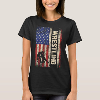 Wrestling Usa American Flag Shirt Wrestle 4th Of J