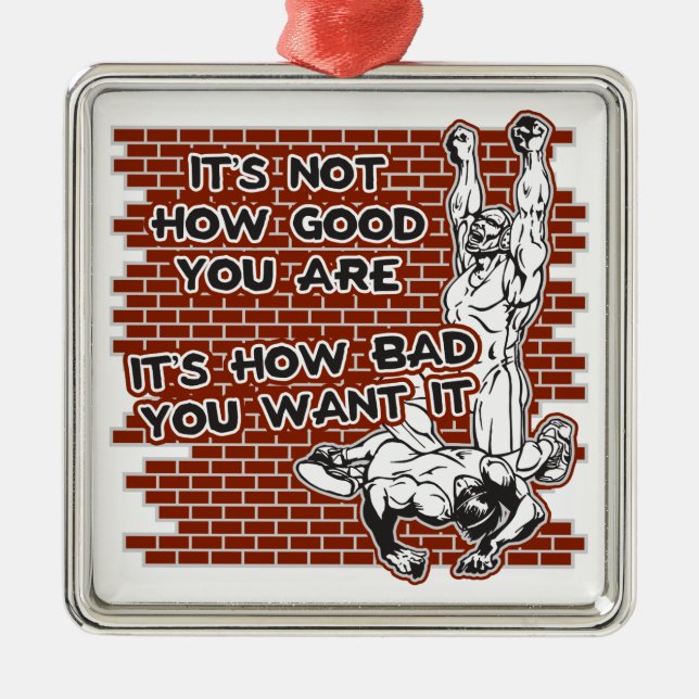 Wrestling Victory Metal Ornament (Front)