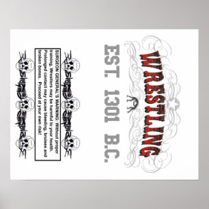 Wrestling Warning Poster