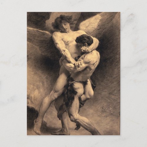 Wrestling with Angels Postcard