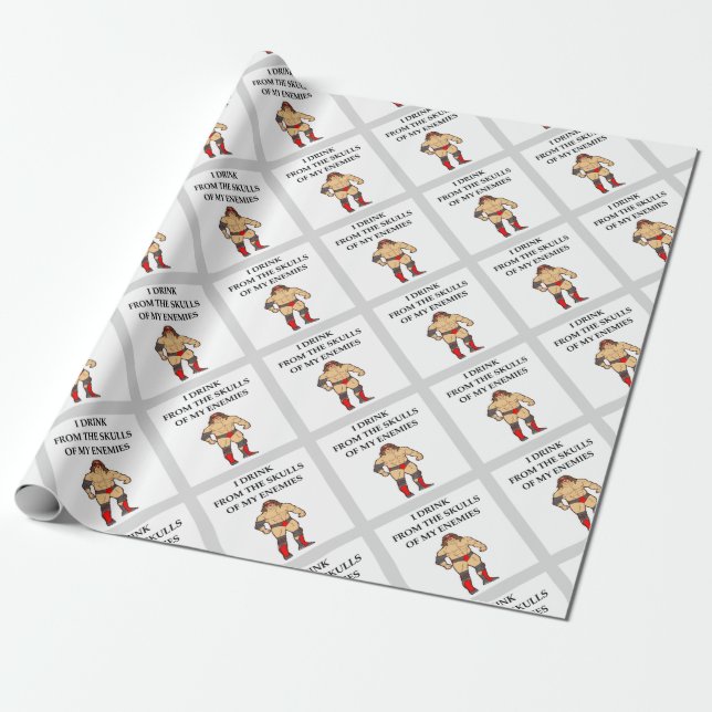 wrestling wrapping paper (Unrolled)
