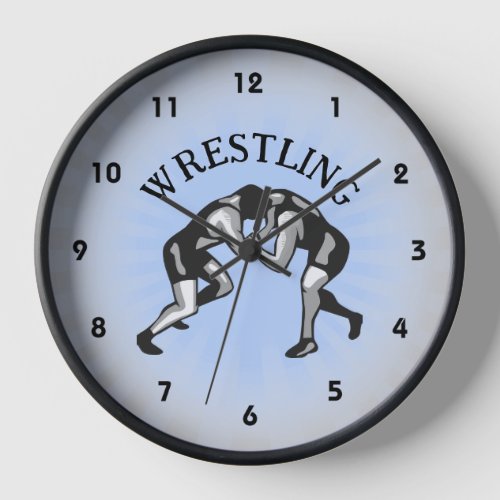 Wrestling Wrestler Design Clock