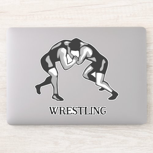 Wrestling Wrestler Design Contour Sticker