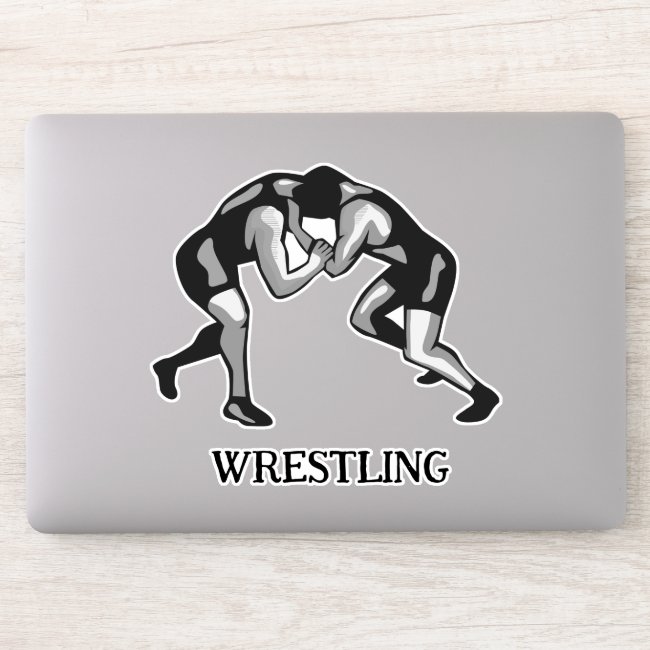 Wrestling Wrestler Design Contour Sticker