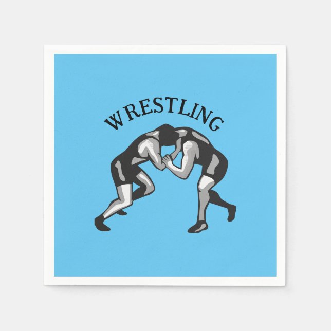 Wrestling Wrestler Design Napkins (Front)