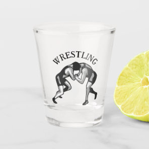 Wrestling Wrestler Design Shot Glass