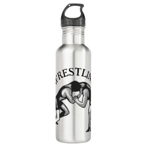 Wrestling Wrestler Design Stainless Steel Water Bottle