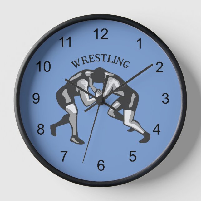 Wrestling Wrestler Design Wall Clock (Front)