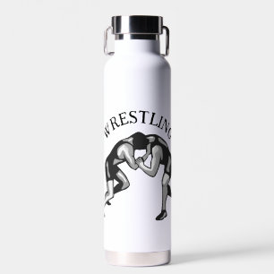 Wrestling Wrestler Design Water Bottle