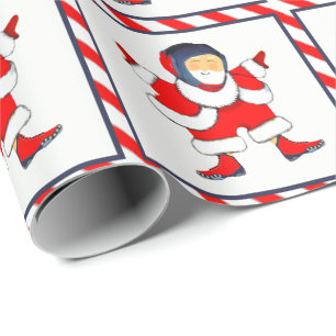 Wrestling Wrestler Holiday Gift Wrapping Paper