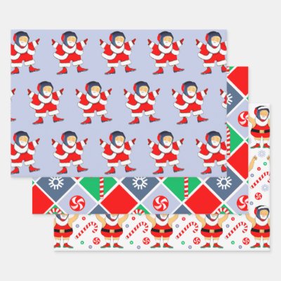 Wrestling Wrestler Holiday Gift Wrapping Paper