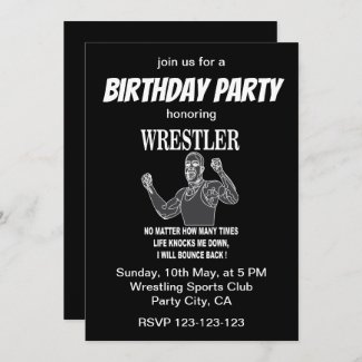 Wrestling Wrestler Inspirational Birthday Party