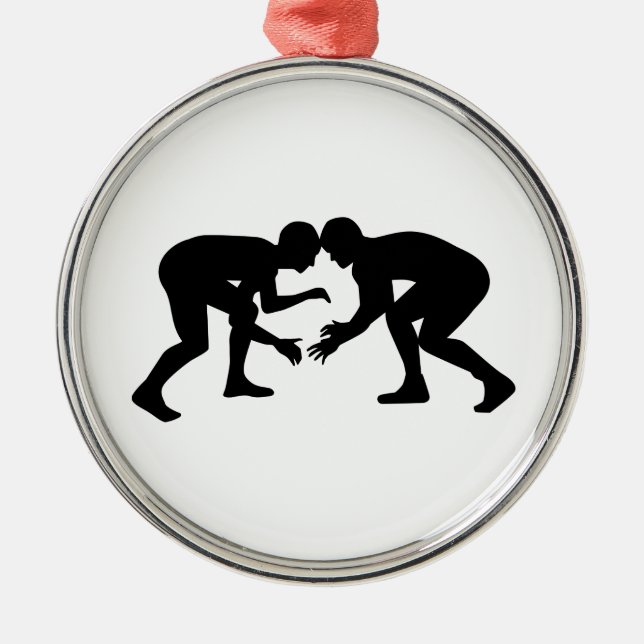 Wrestling Wrestler Metal Ornament (Front)