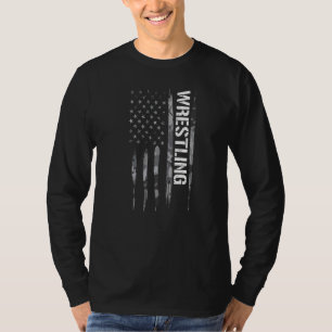 Wrestling Wrestling American Flag Sayings T-Shirt