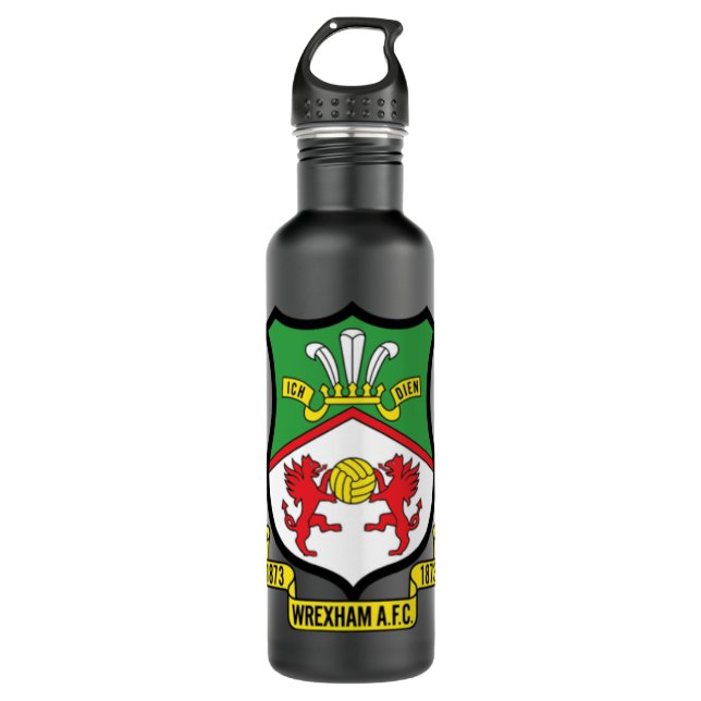 Wrexham AFC Classic Stainless Steel Water Bottle (Front)